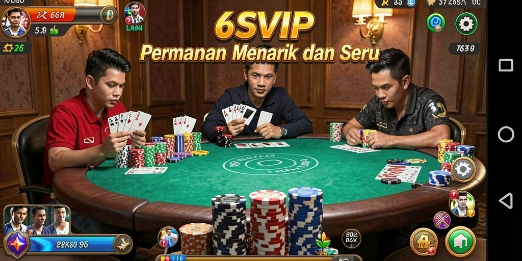 Tampilan gameplay Poker yang seru di 6SVIP.