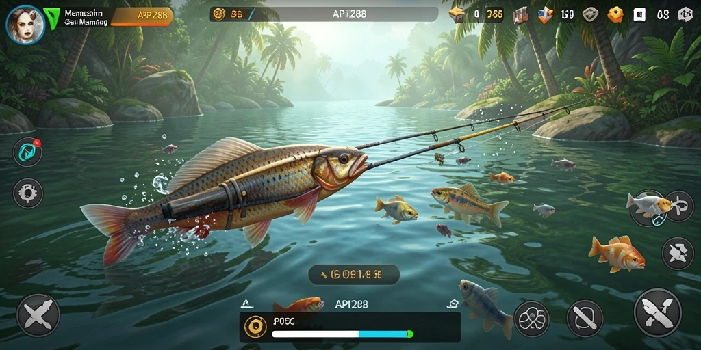 Screenshot gameplay API288 menampilkan pengalaman memancing yang seru.