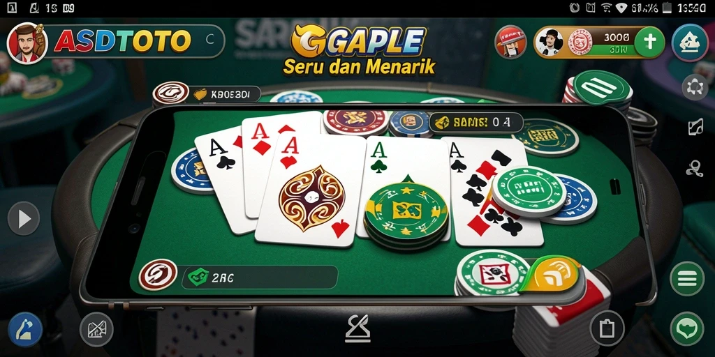 Gameplay ASDTOTO menunjukkan serunya bermain gaple dengan teman.