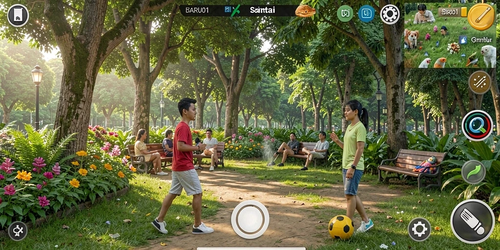 Tampilan gameplay menarik dari BARU01 yang menyenangkan dan menghibur.