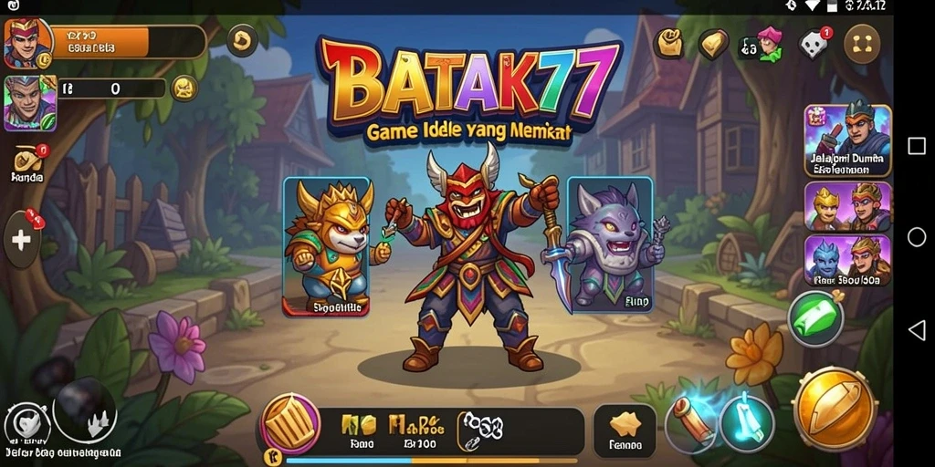 Tampilan menarik dari gameplay Idle BATIK77 yang penuh warna.