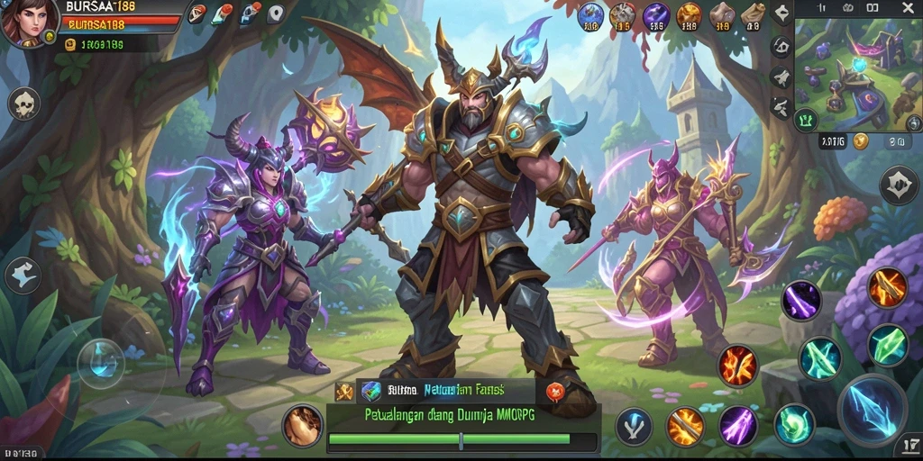 Screenshot BURSA188 menampilkan aksi seru dalam dunia MMORPG.