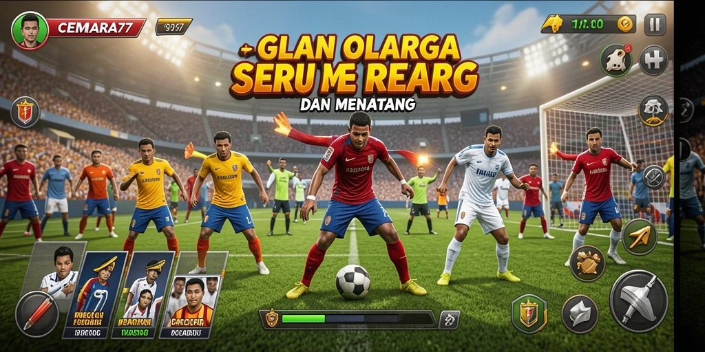 Tampilan gameplay CEMARA77 dengan aksi seru di lapangan.