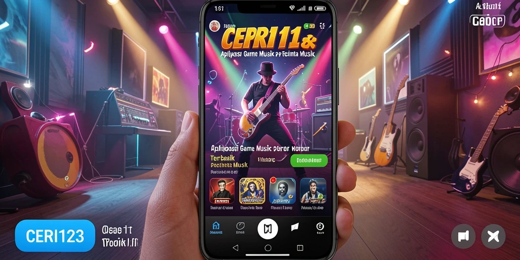 Screenshot gameplay CERI123 yang menarik dengan interaksi musik.
