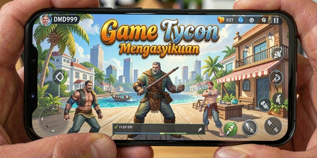 Screenshot gameplay DMD999 menampilkan pengalaman Tycoon yang seru.