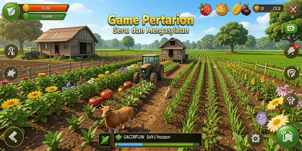 GACORFUN menampilkan gameplay pertanian yang menarik dan seru.