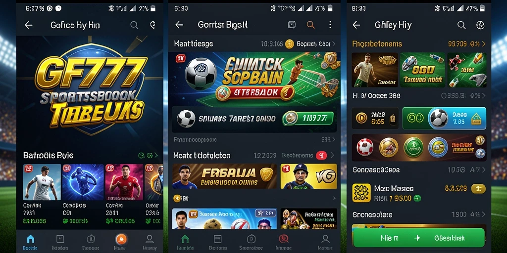 Screenshot gameplay GF777 yang menunjukkan fitur taruhan langsung.