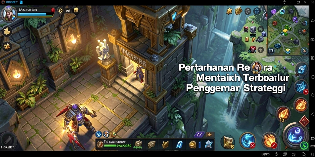 Tampilan menarik dari gameplay Tower Defense di HOKIBET.