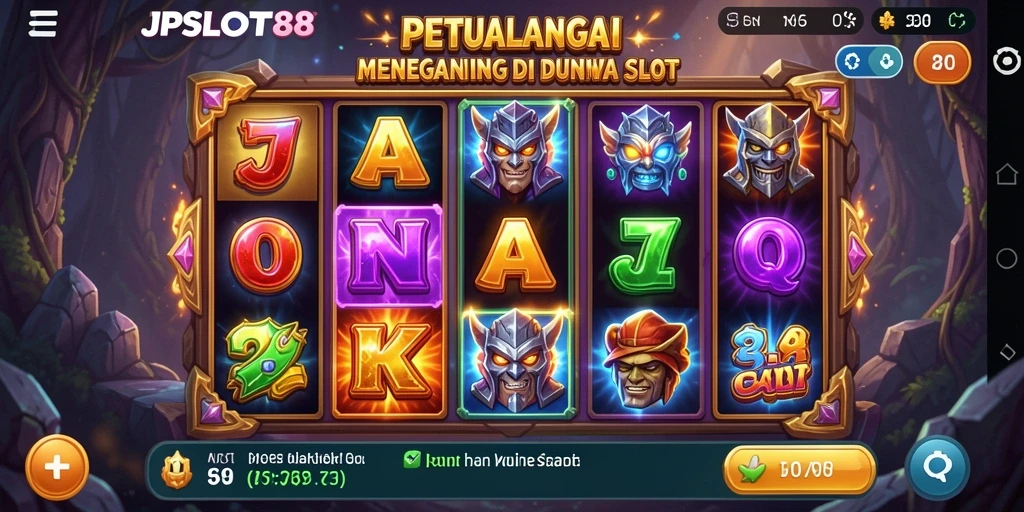 Tampilan utama gameplay JPSLOT88 dengan suasana petualangan yang seru.