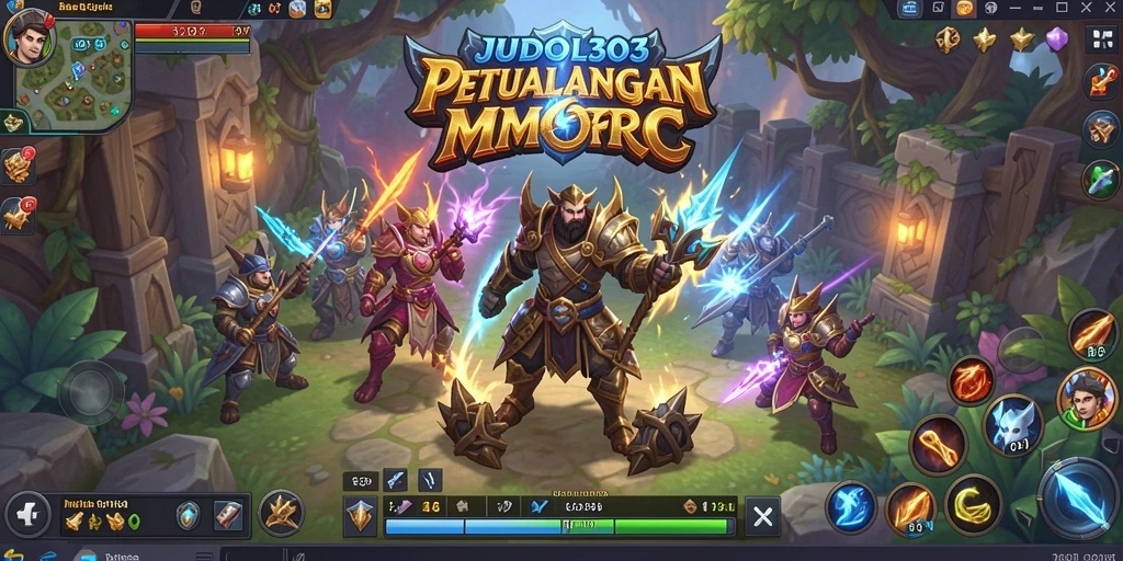 Tangkapan layar gameplay JUDOL303 menampilkan aksi seru dalam pertempuran MMORPG.