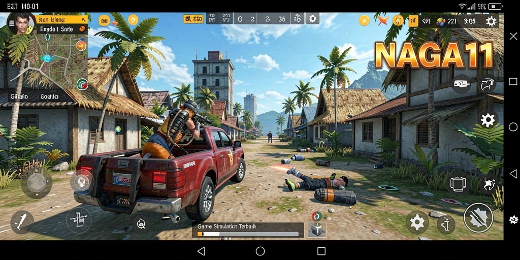 Screenshot gameplay NAGA11 menampilkan aksi mendebarkan dalam simulasi interaktif.