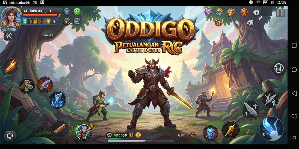 Screenshot ODDIGO menunjukkan aksi mendebarkan dalam pertarungan RPG yang intens.