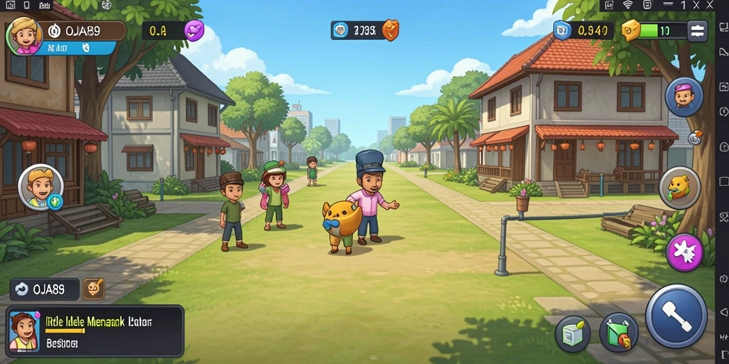 Tampilan grafis menarik <strong>OJA89</strong> dalam aksi gameplay Idle.