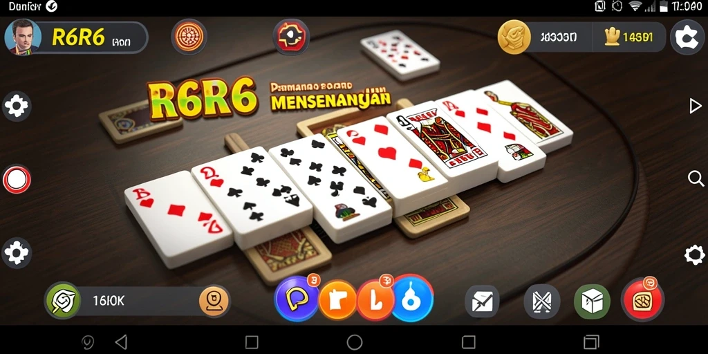 Screenshot gameplay R6R6 menampilkan keseruan permainan Domino.