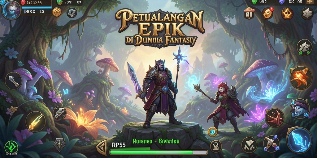 Menampilkan gameplay menarik di dunia RPG yang penuh tantangan.