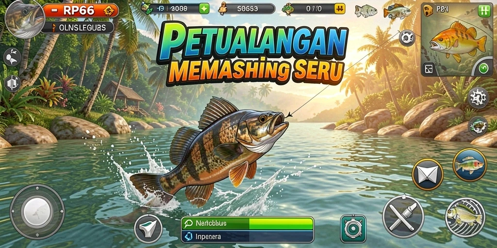 Gameplay RP66 menampilkan petualangan memancing yang mendebarkan dan indah.