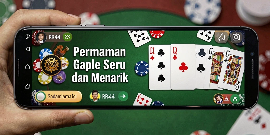 Screenshot gameplay seru permainan Gaple di RR44.