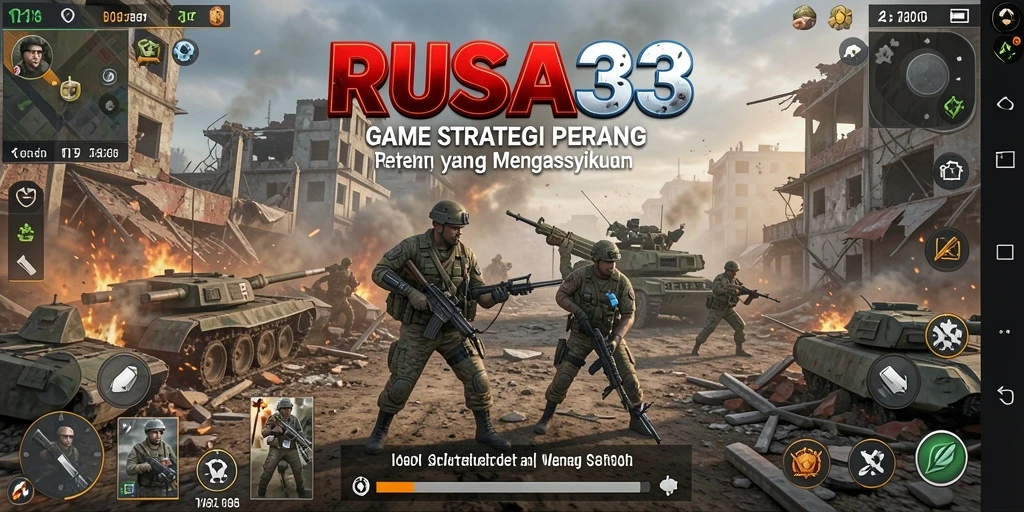 Screenshot gameplay RUSA33 menampilkan pertempuran strategi yang seru.