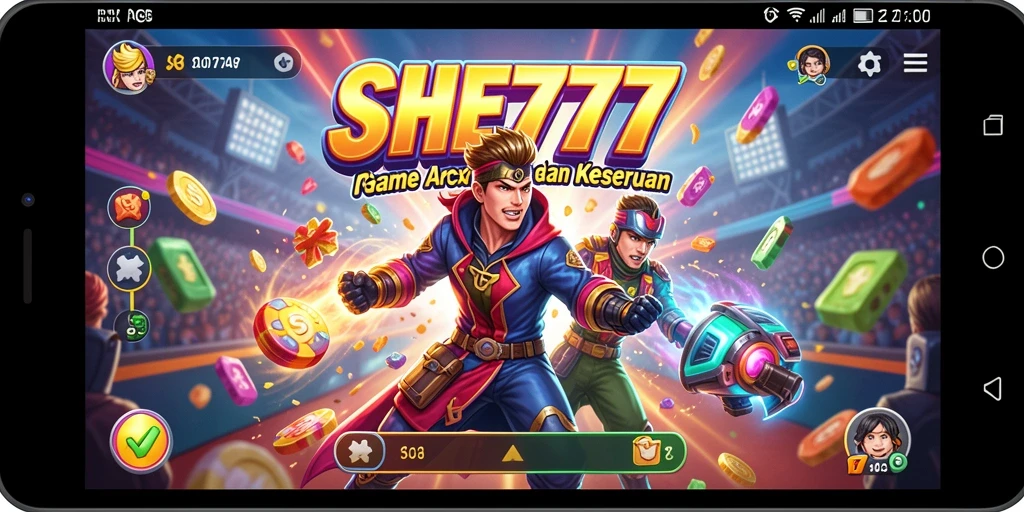Screenshot gameplay SHE777 menampilkan aksi Arcade yang seru dan menarik.