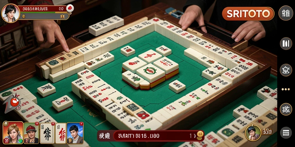 Screenshot gameplay SRITOTO menampilkan pengalaman bermain Mahjong yang seru.
