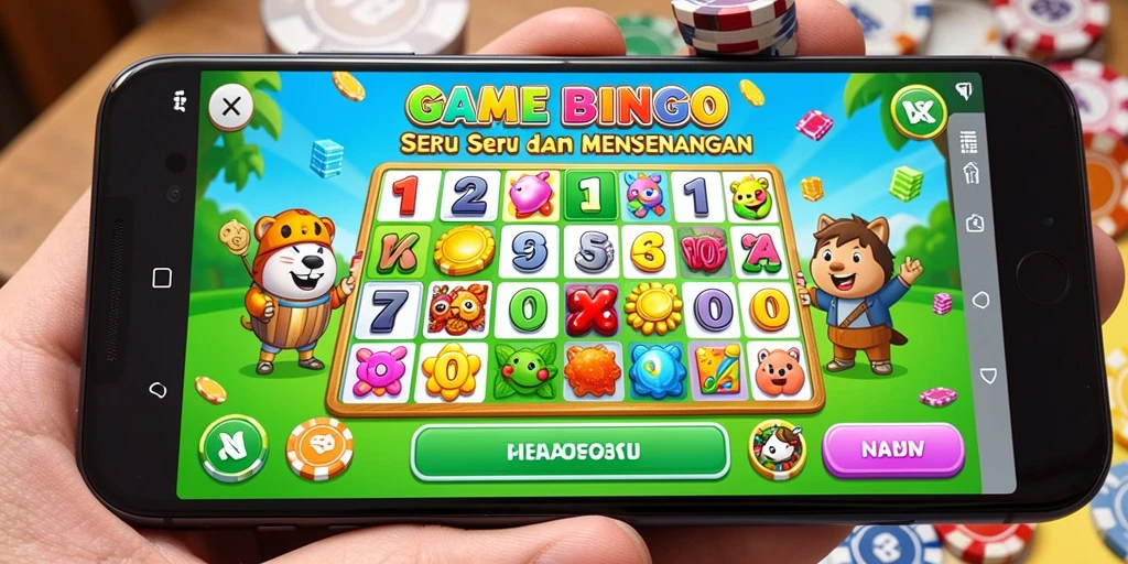 Tampilan gameplay Bingo yang seru dan interaktif di V21.