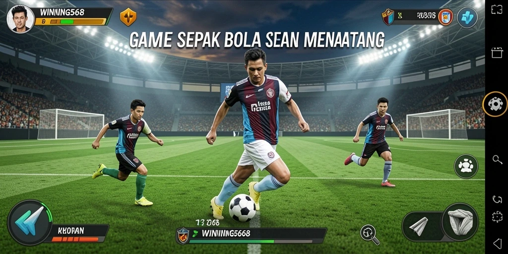 Tangkapan layar <strong>WINNING568</strong> memperlihatkan aksi seru di lapangan sepak bola.